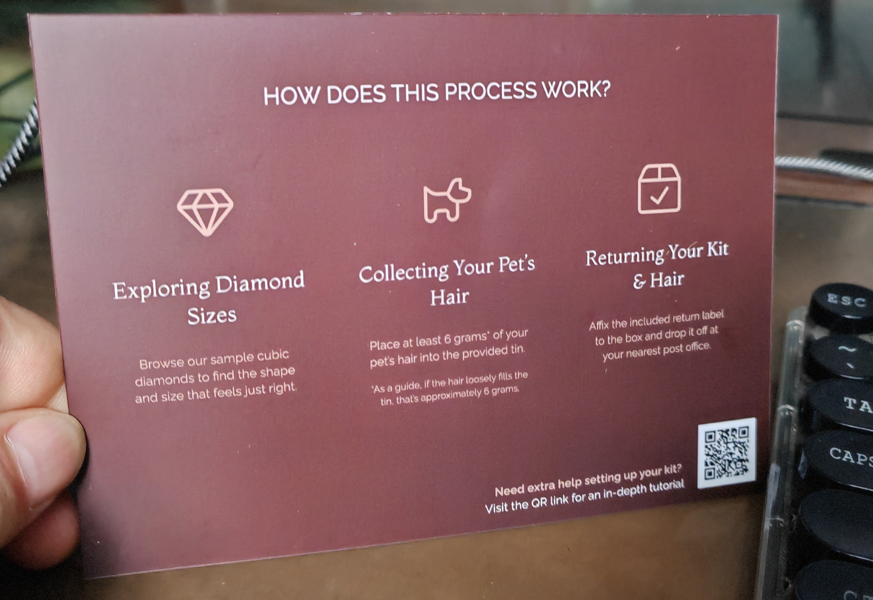 Furever Diamond welcome kit card back